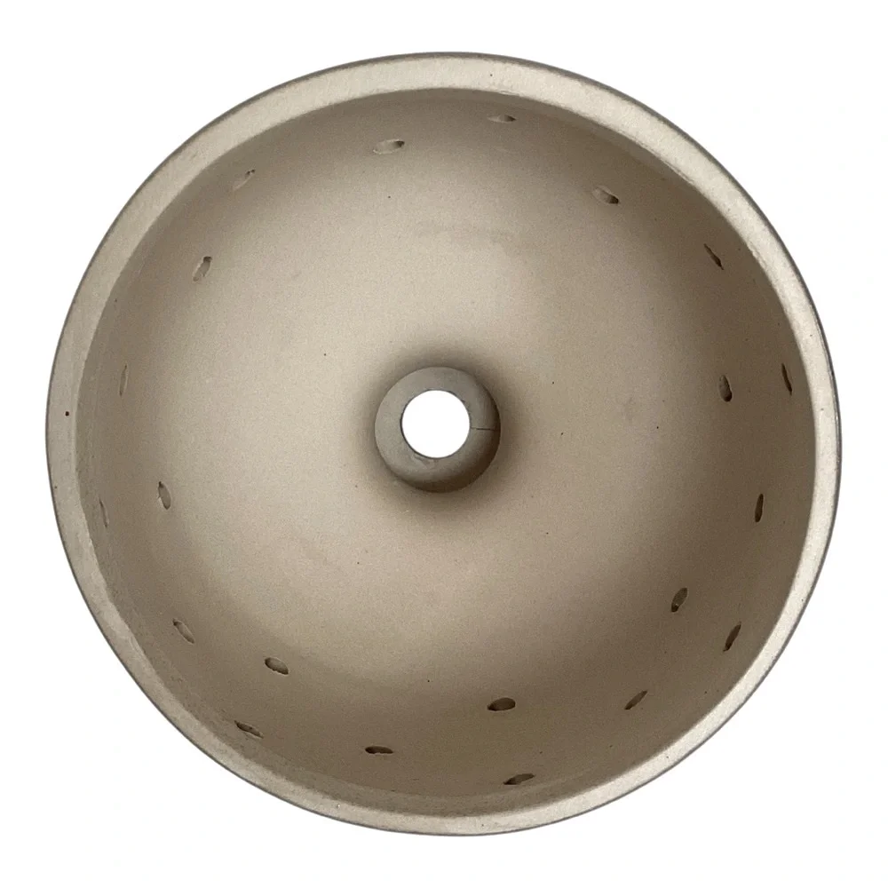 Wabi Sabi Luminary Pendant Light Fixture Shade Pierced Perforated Gray Ceramic